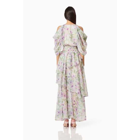 ELLIATT Mirabelle Maxi Dress In Floral Wedding Guest Cocktail  size S NWT - Picture 4 of 6